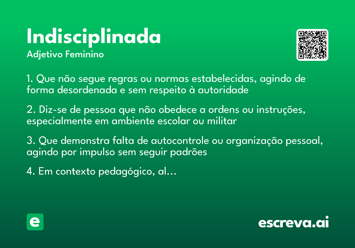 indisciplinada
