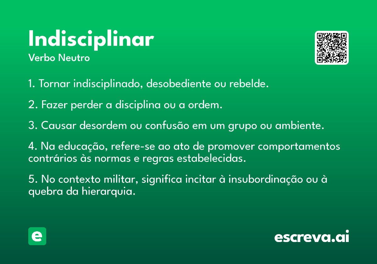 indisciplinar