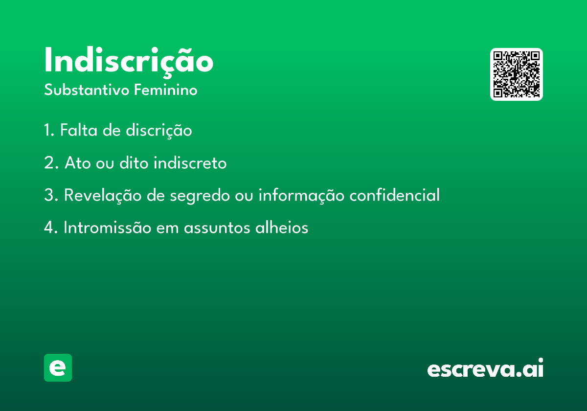 indiscrição