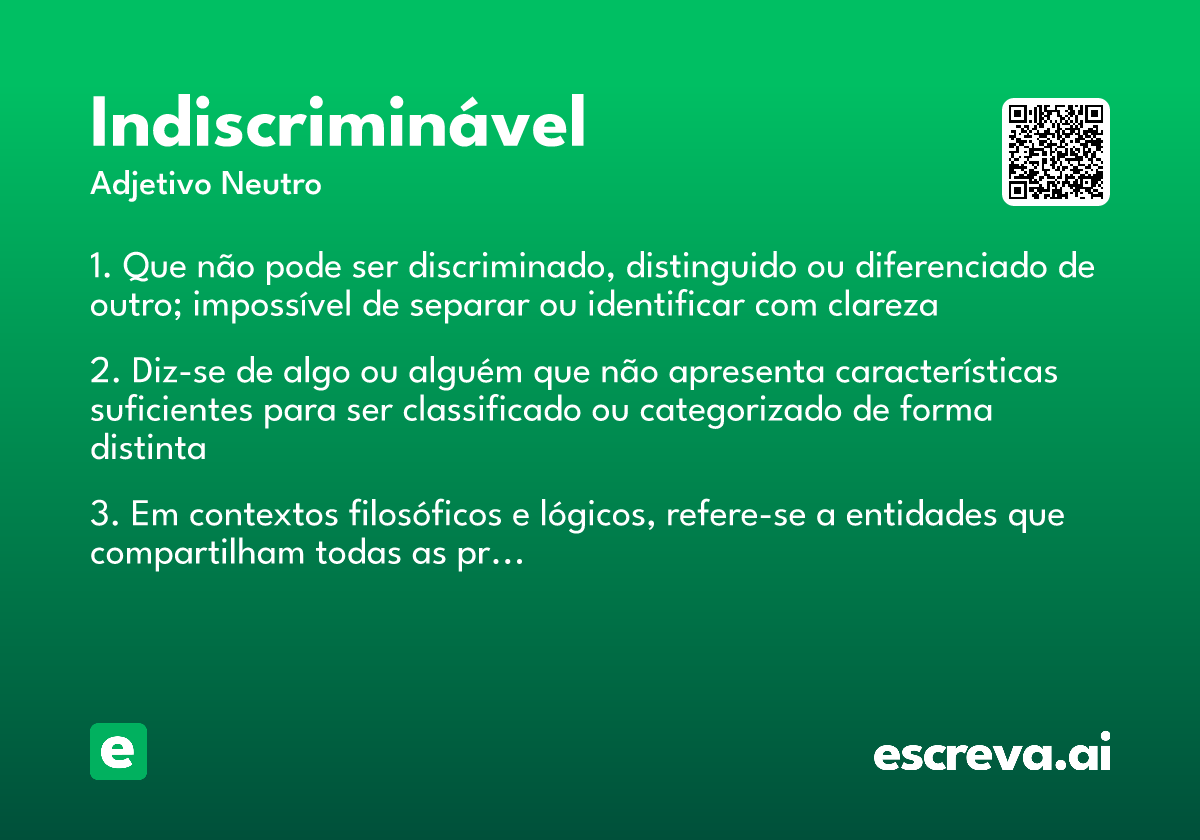 indiscriminável