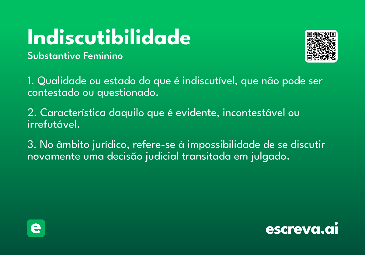 indiscutibilidade