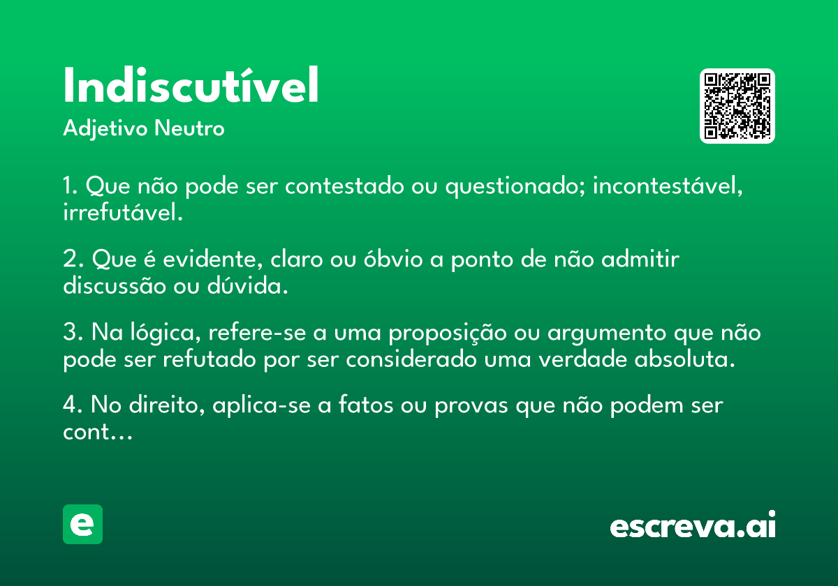indiscutível