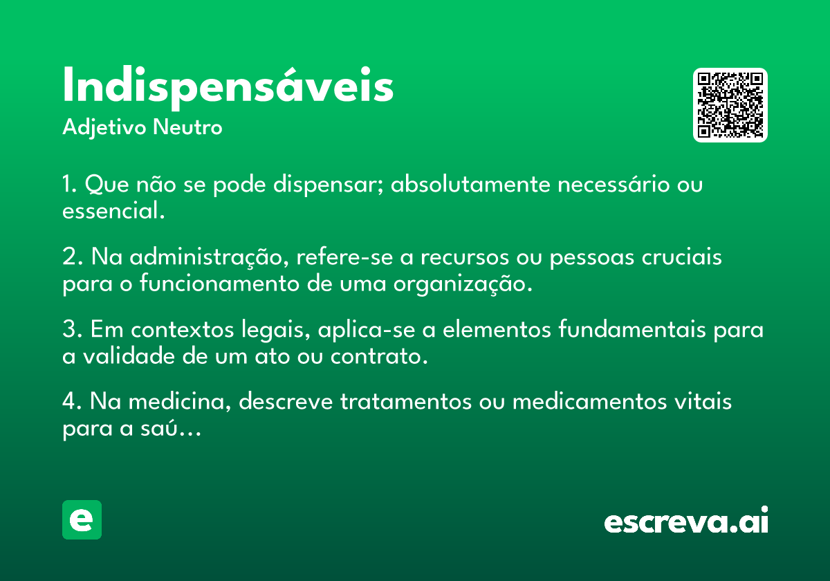 indispensáveis