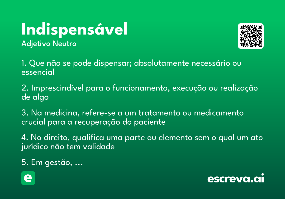 indispensável