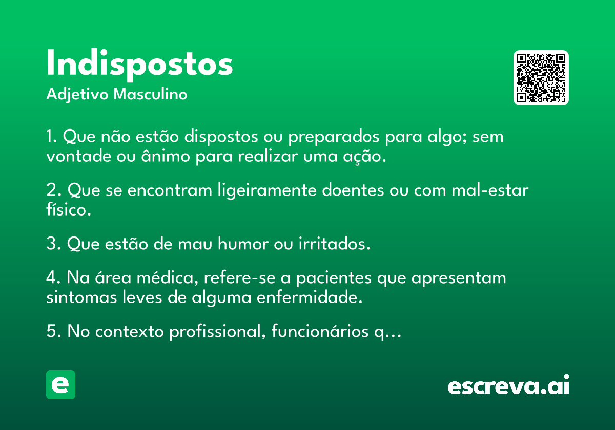 indispostos