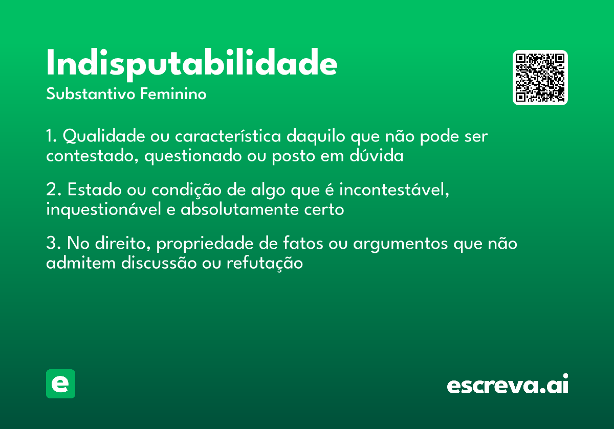 indisputabilidade