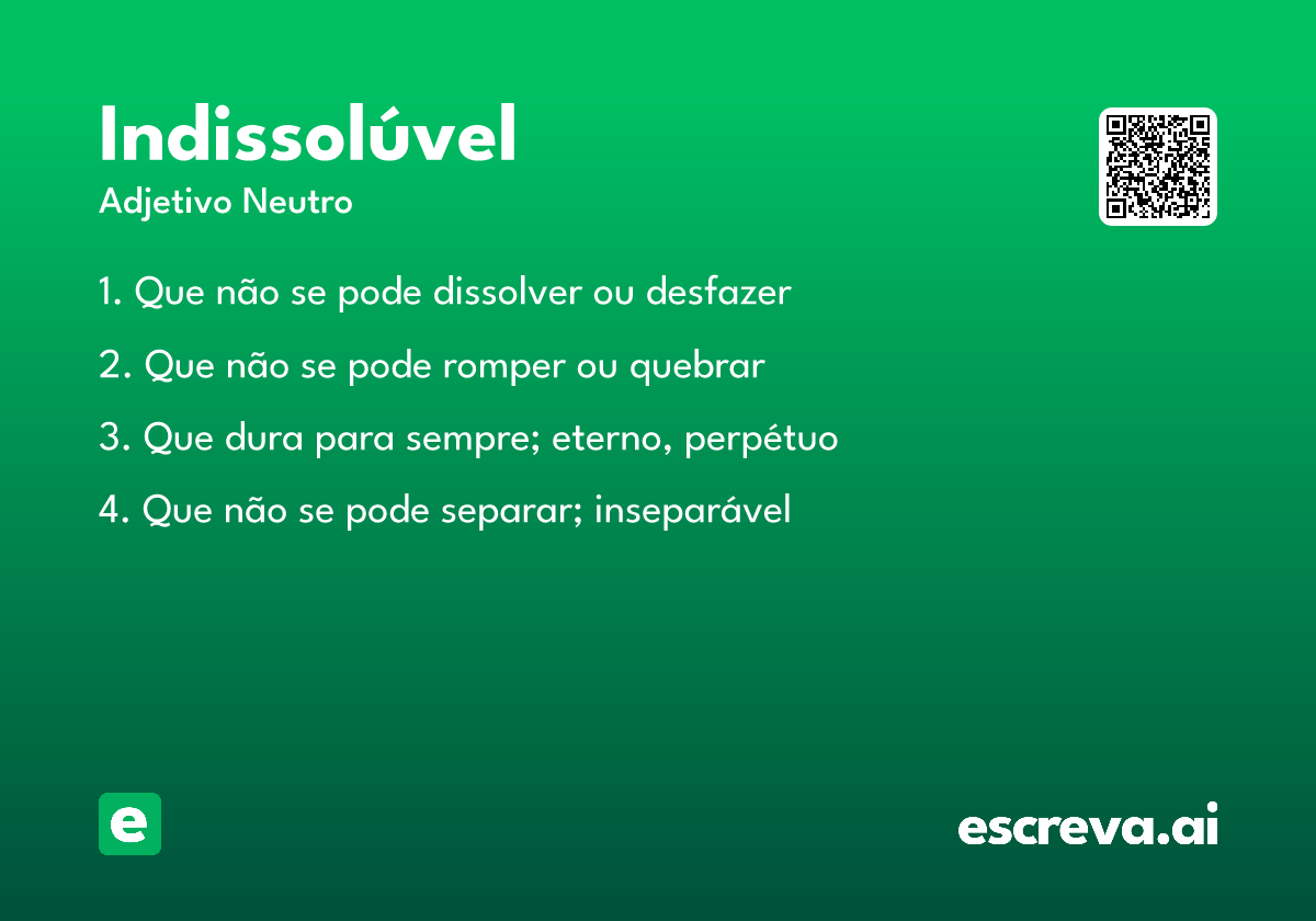 indissolúvel