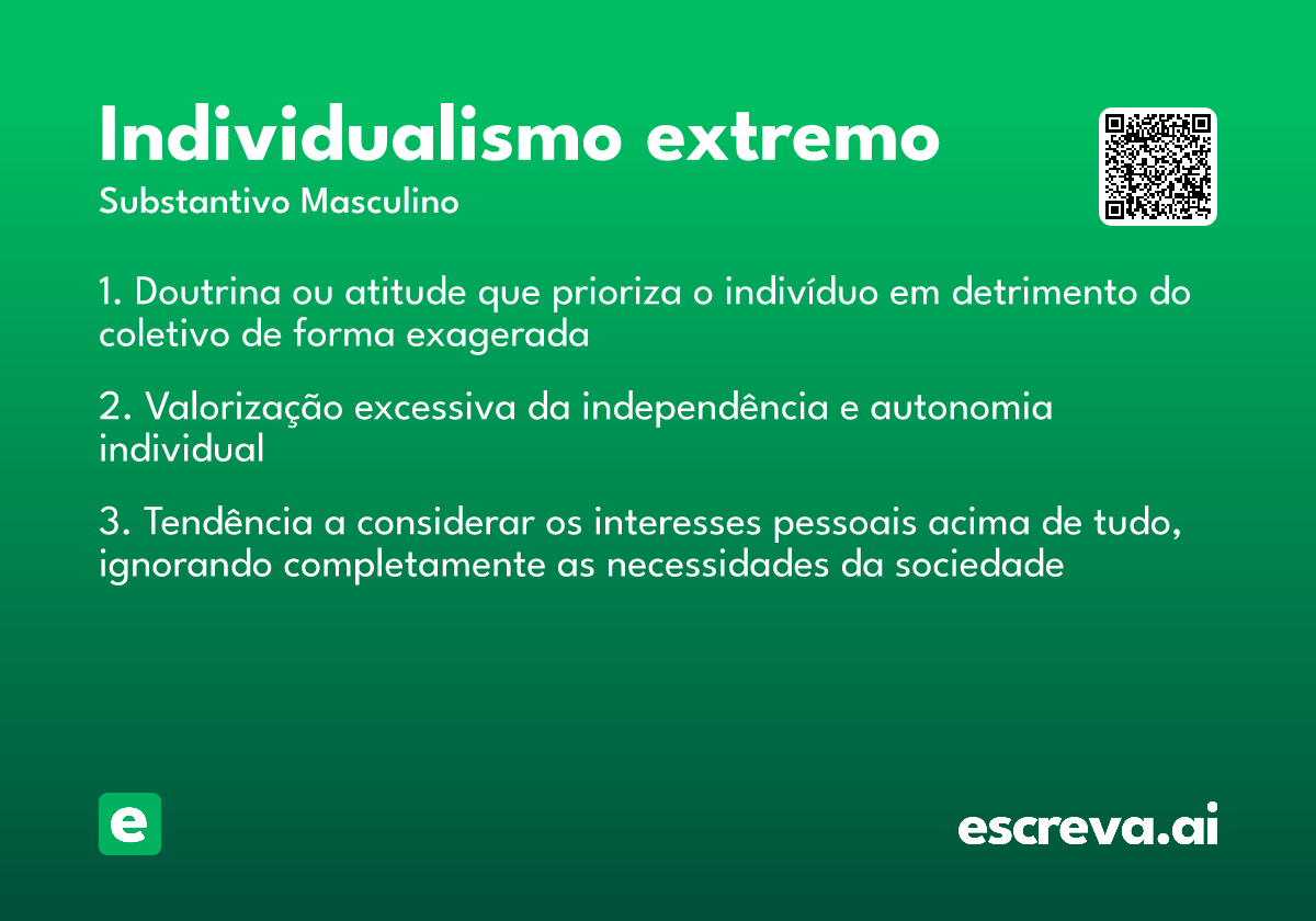individualismo extremo