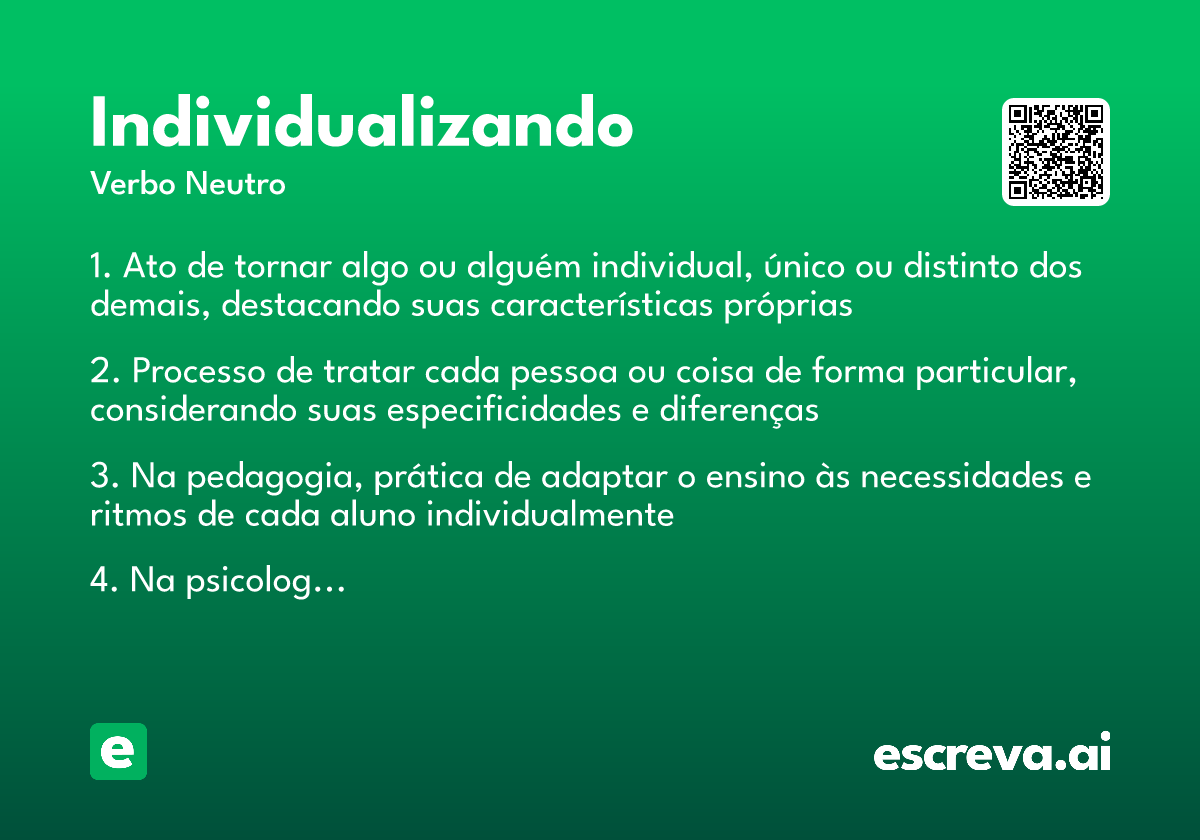 individualizando