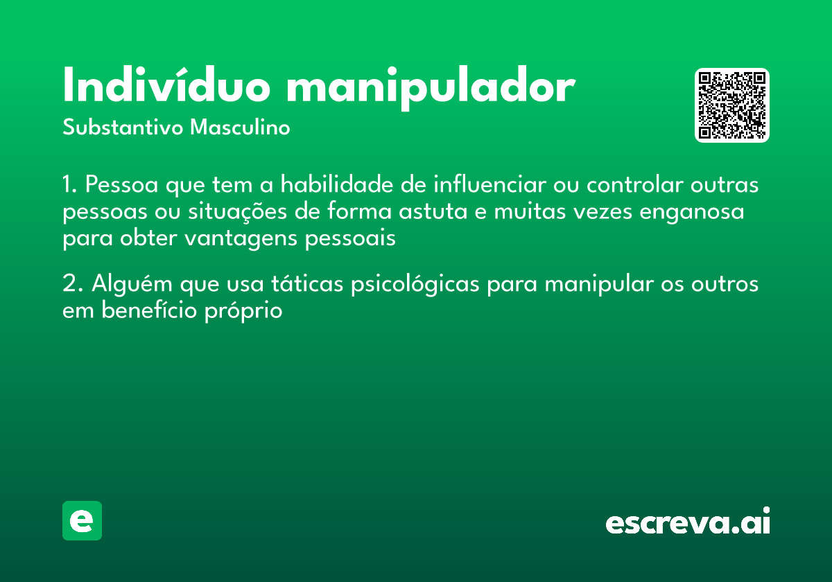indivíduo manipulador