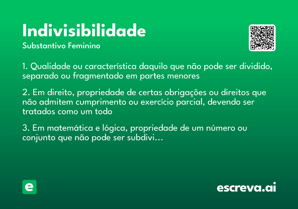 indivisibilidade