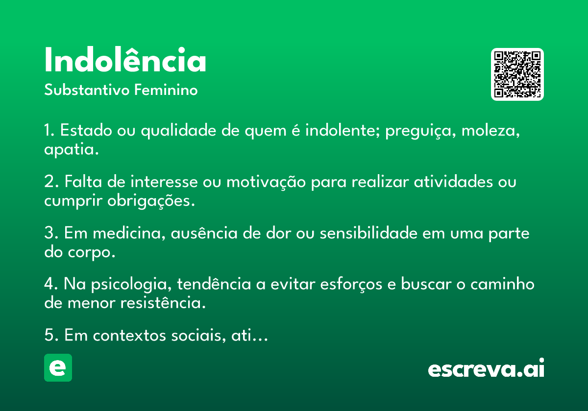 indolência