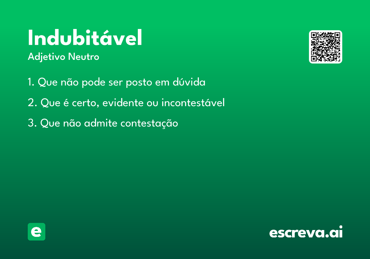 indubitável