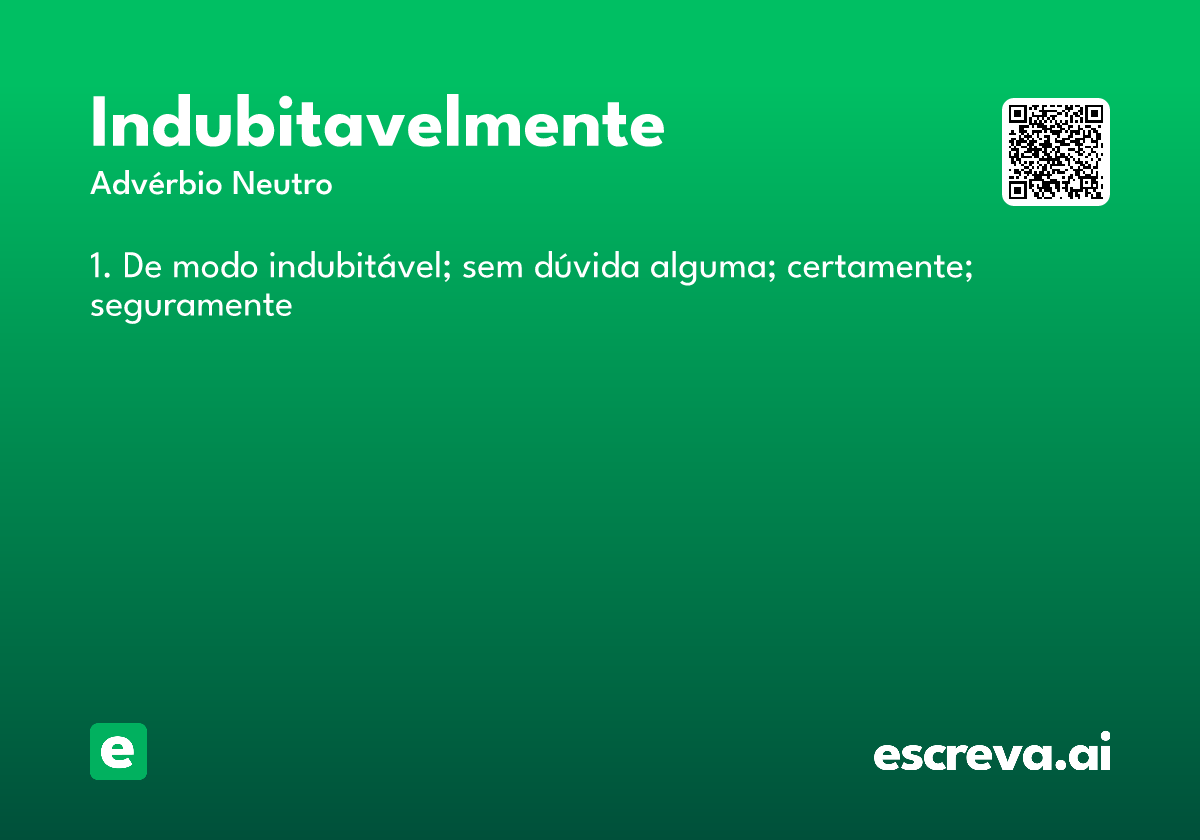 indubitavelmente