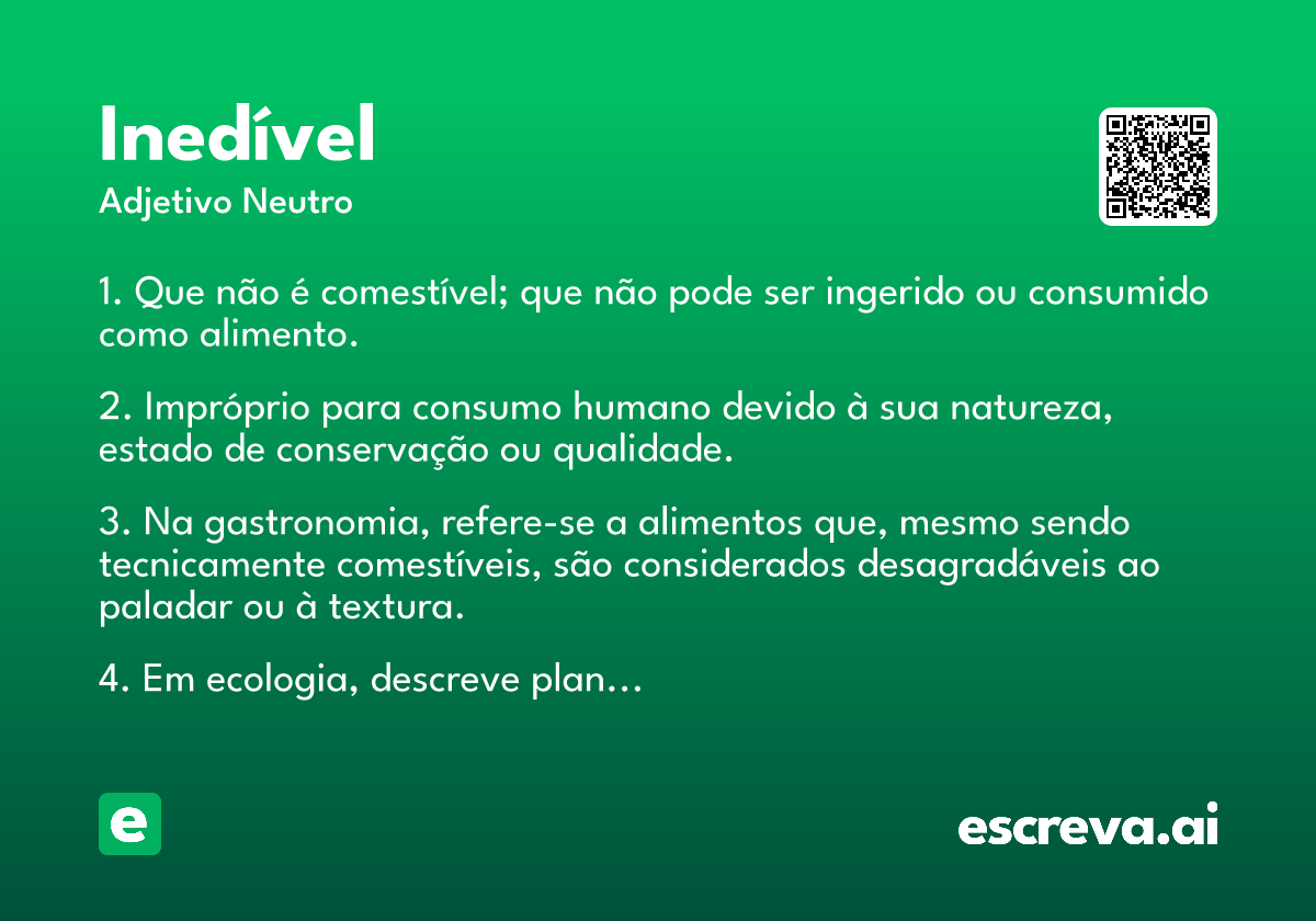 inedível