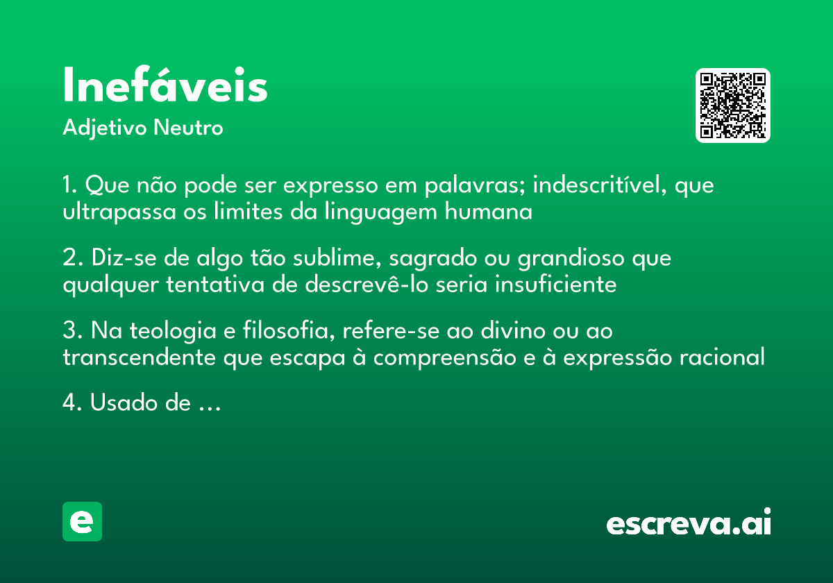 inefáveis