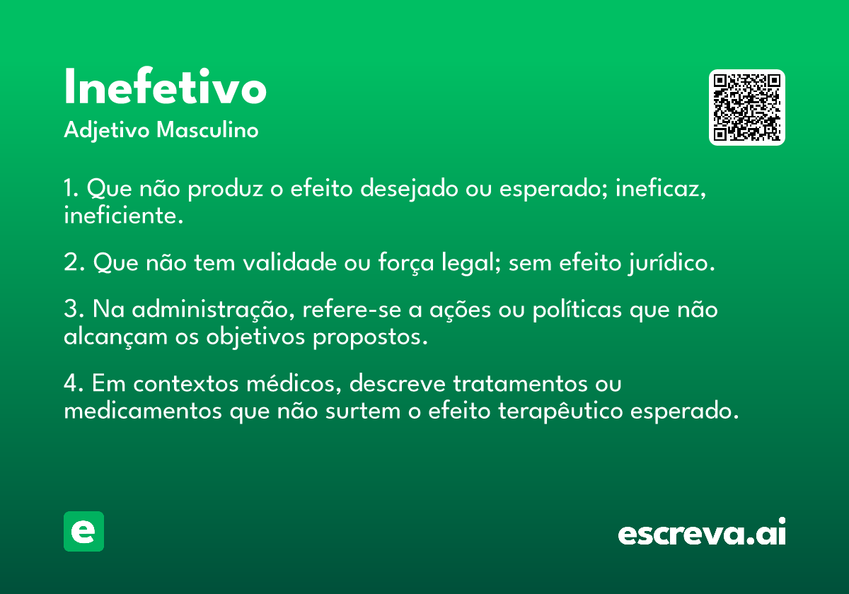 inefetivo
