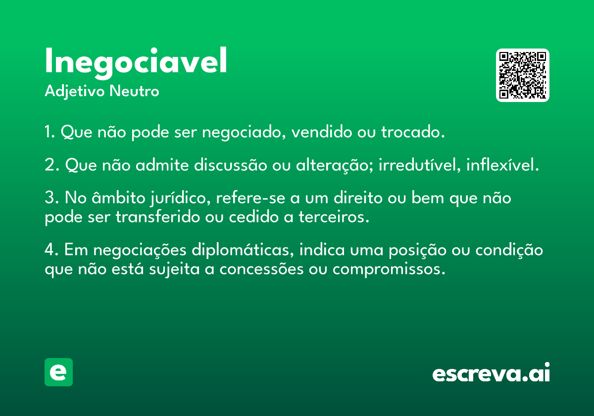 inegociavel