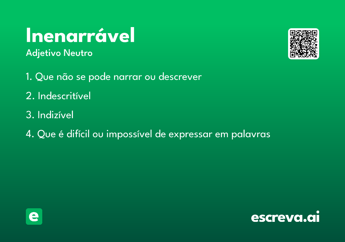 inenarrável