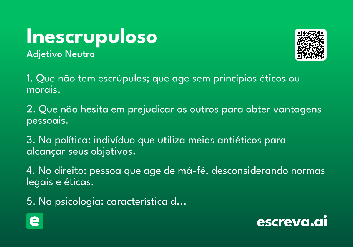 inescrupuloso