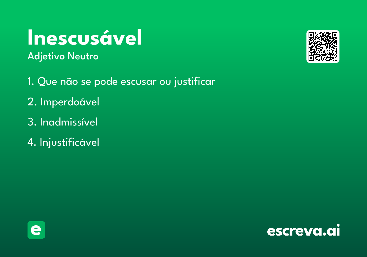 inescusável