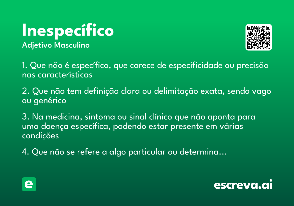 inespecífico