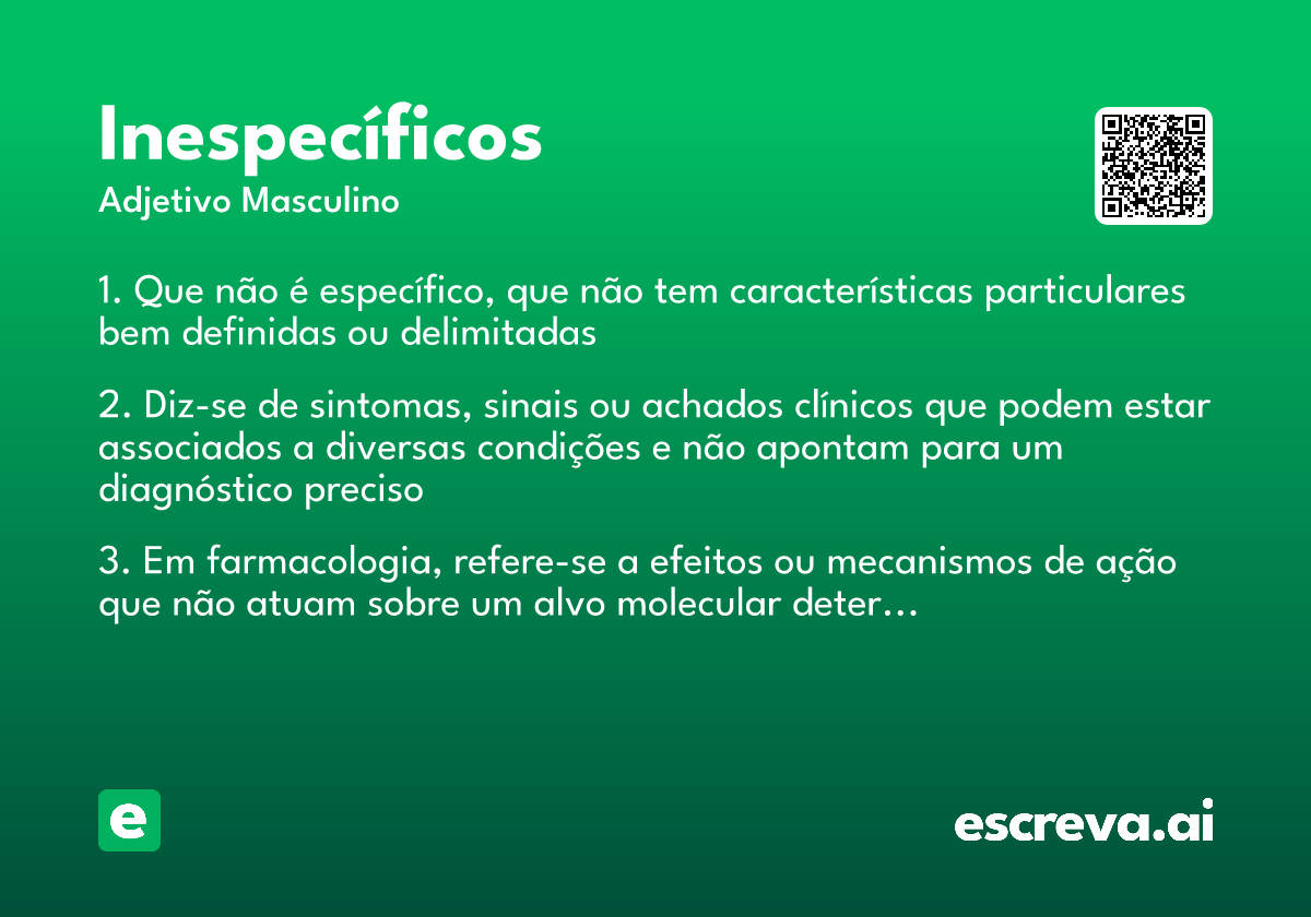 inespecíficos