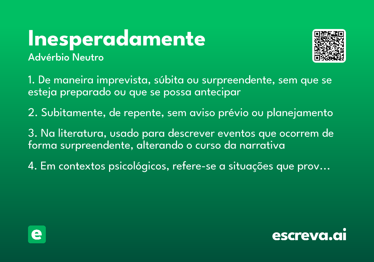 inesperadamente