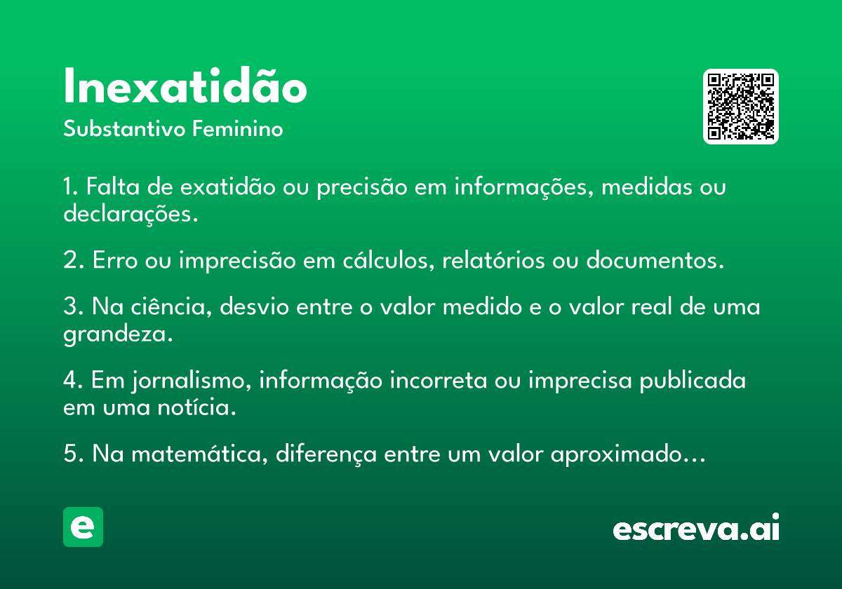 inexatidão