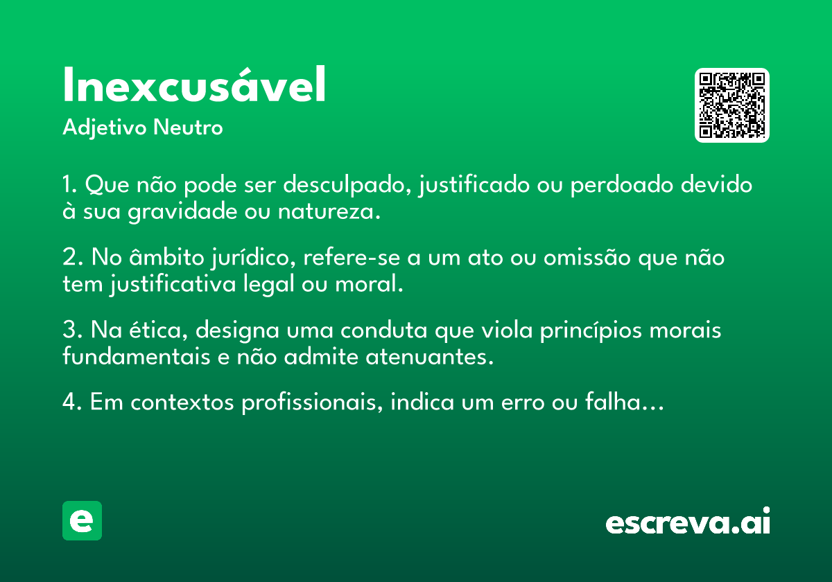 inexcusável
