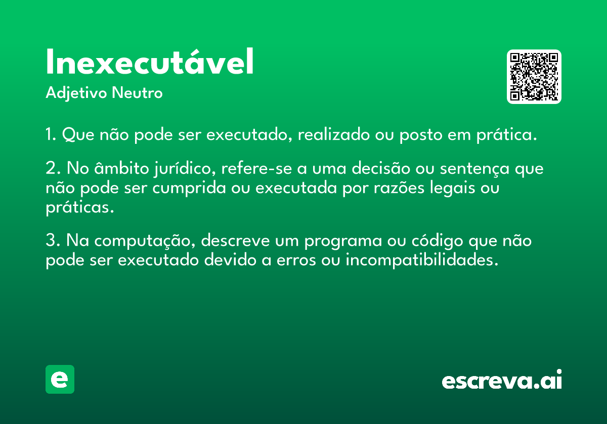 inexecutável