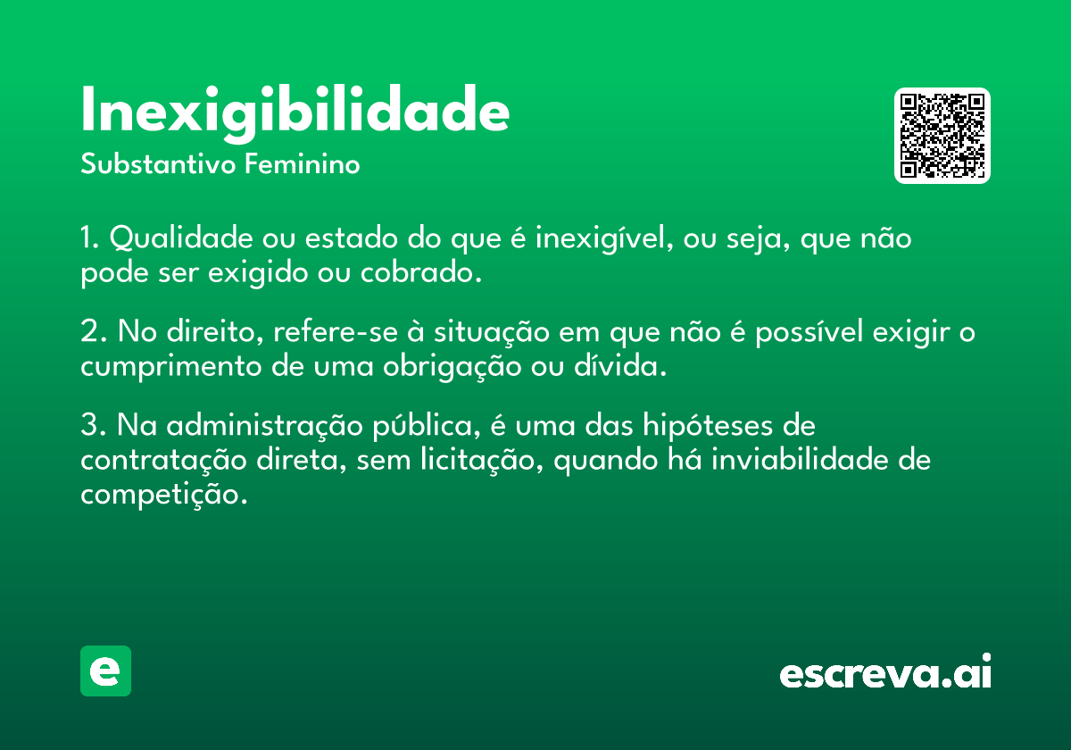inexigibilidade