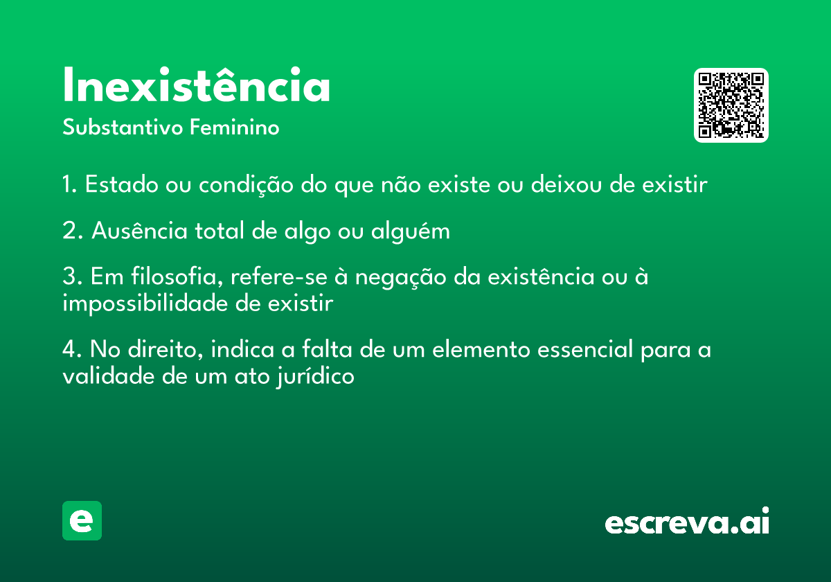 inexistência
