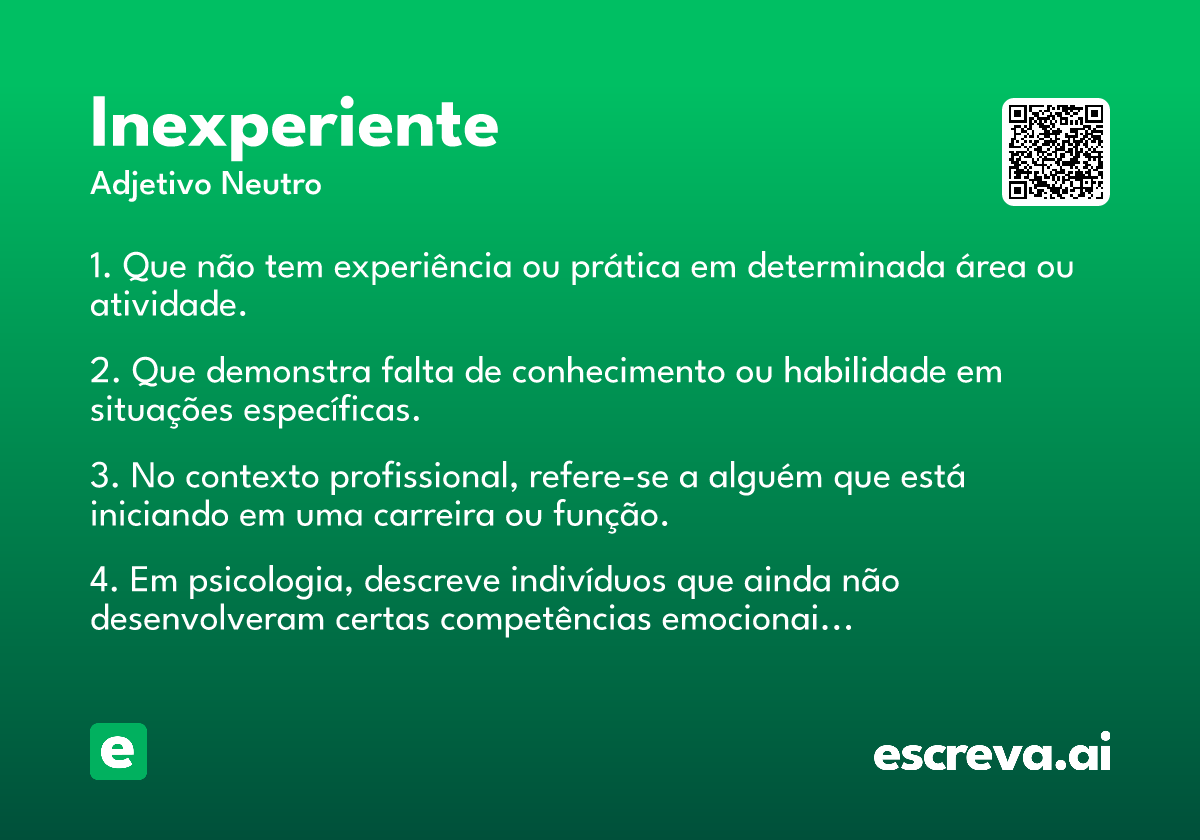 inexperiente