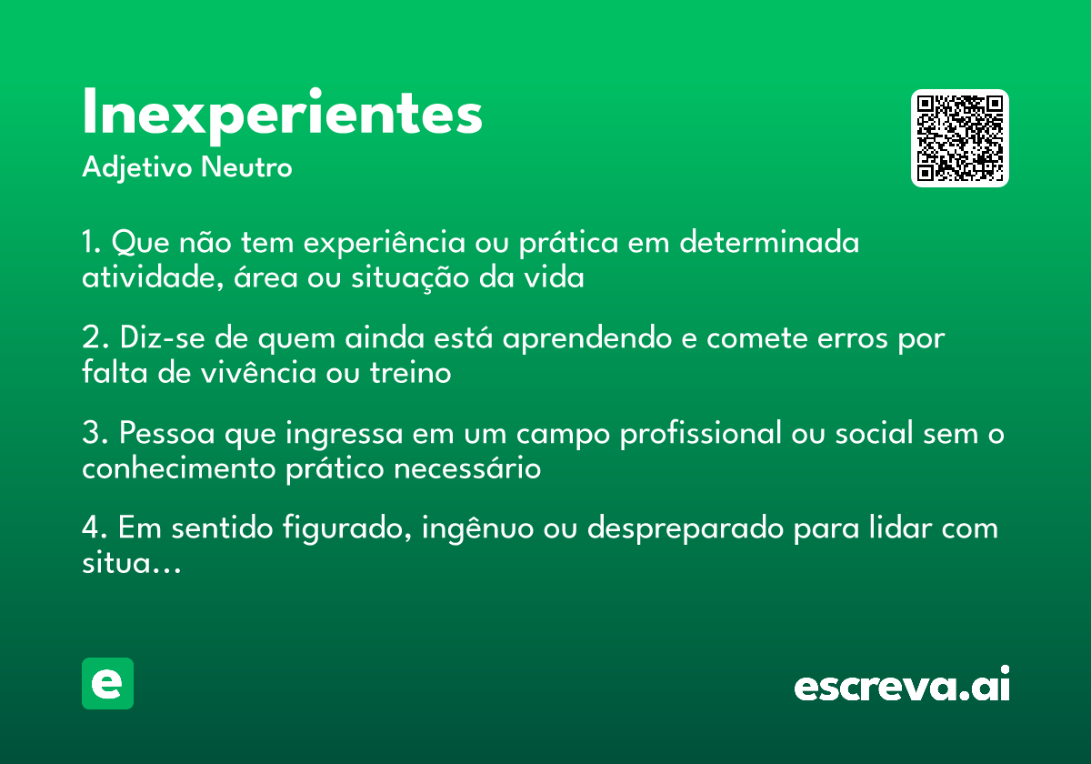 inexperientes