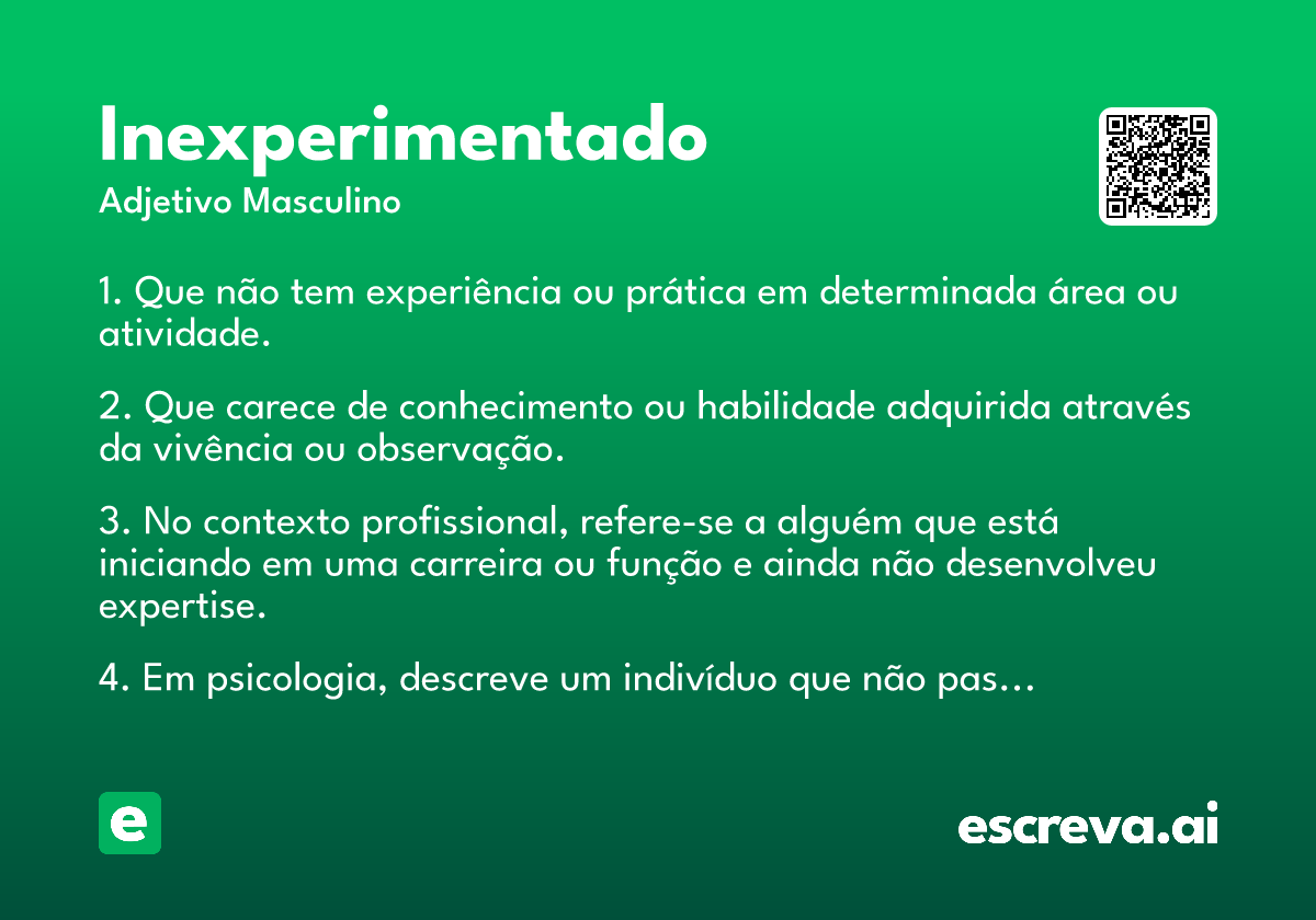 inexperimentado