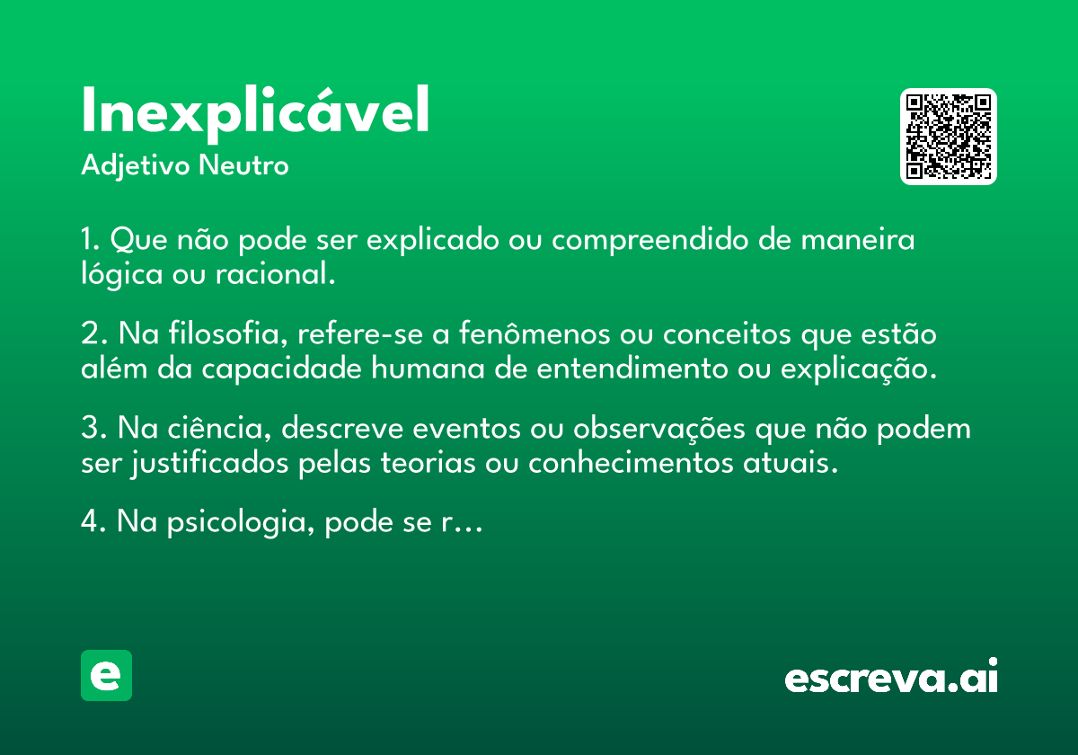 inexplicável