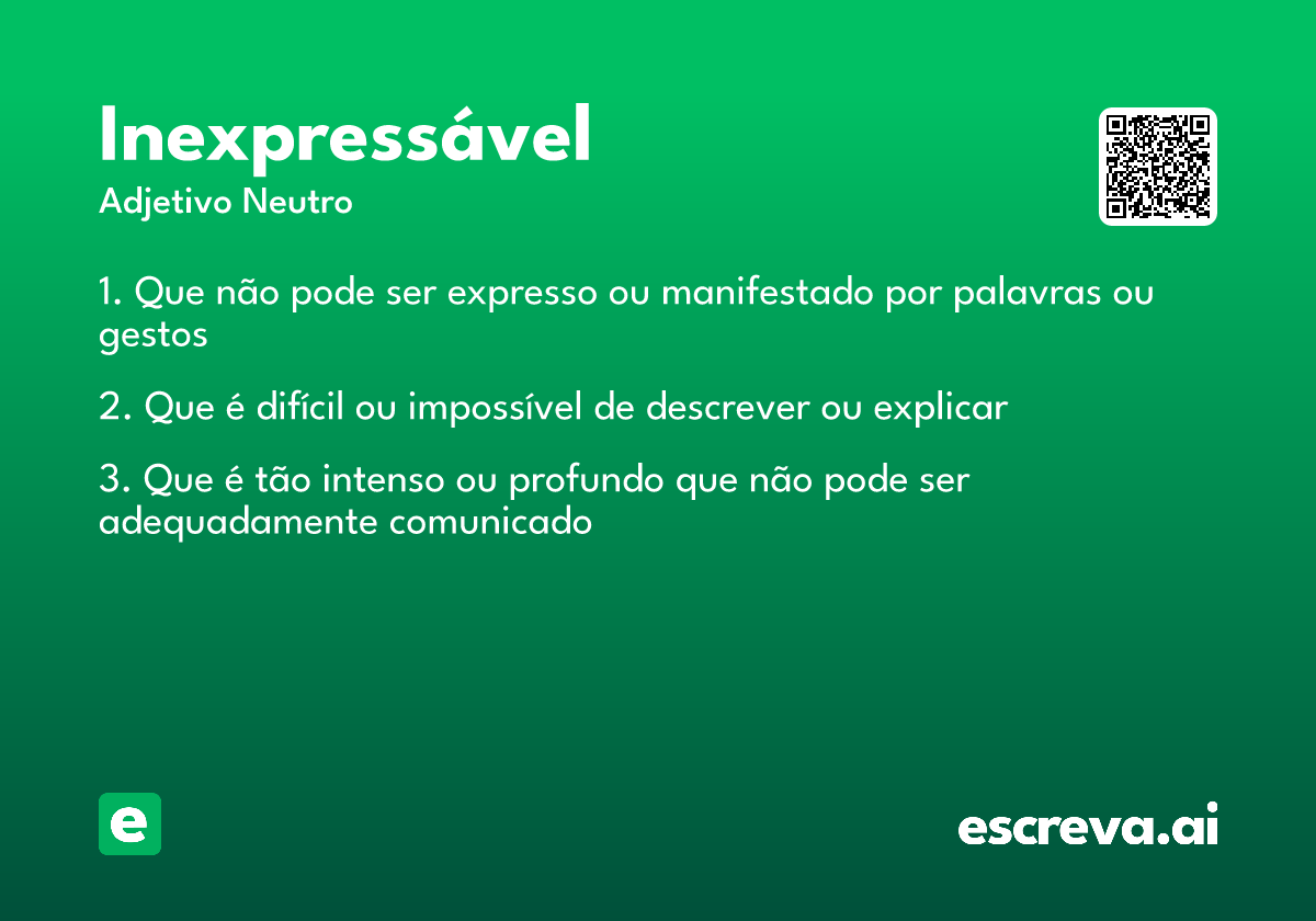 inexpressável