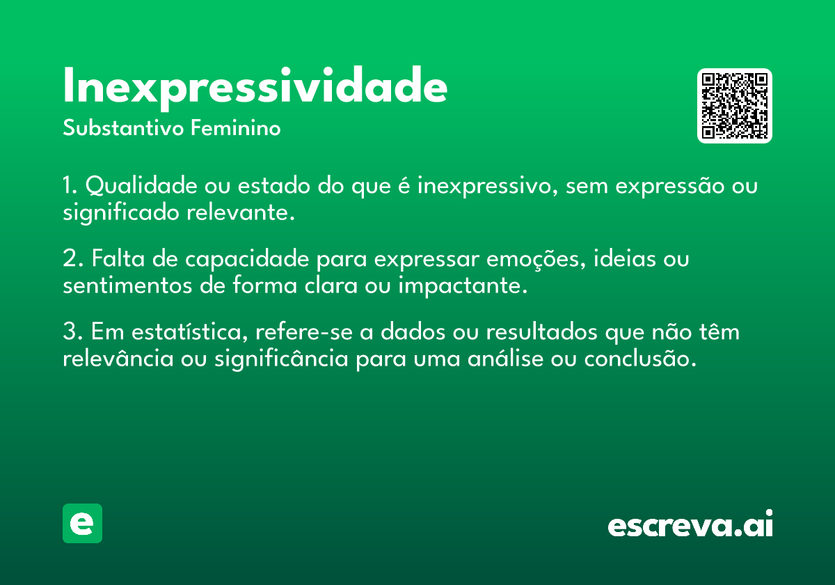 inexpressividade