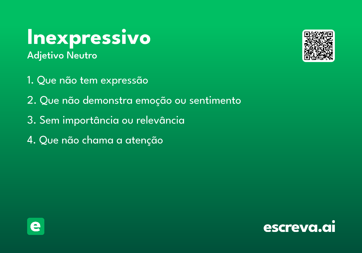 inexpressivo