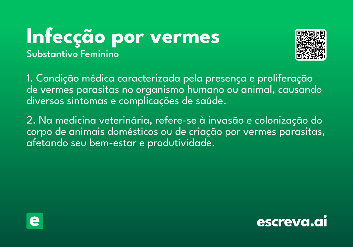 infecção por vermes