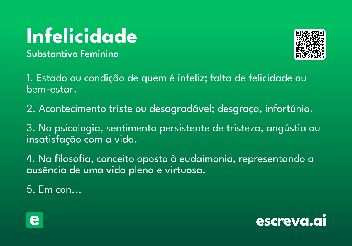 infelicidade
