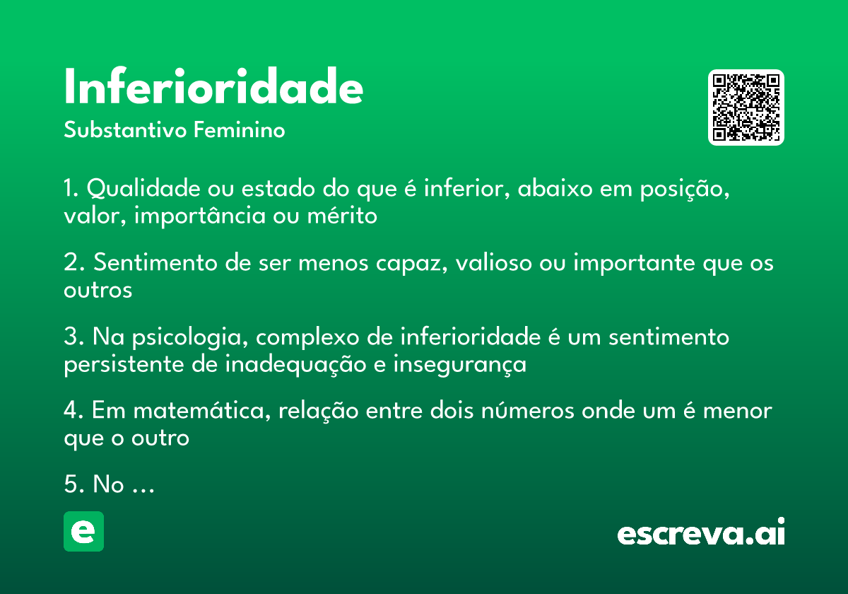 inferioridade