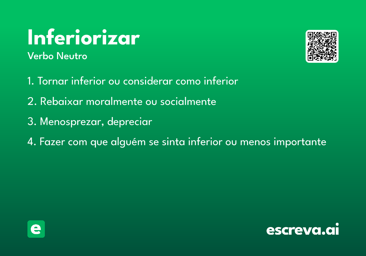 inferiorizar