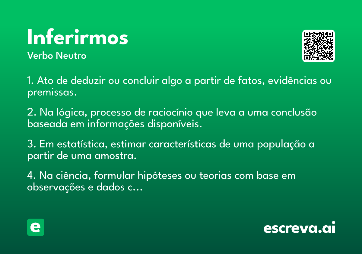 inferirmos