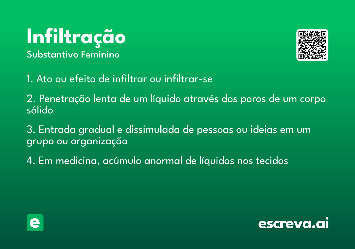 infiltração