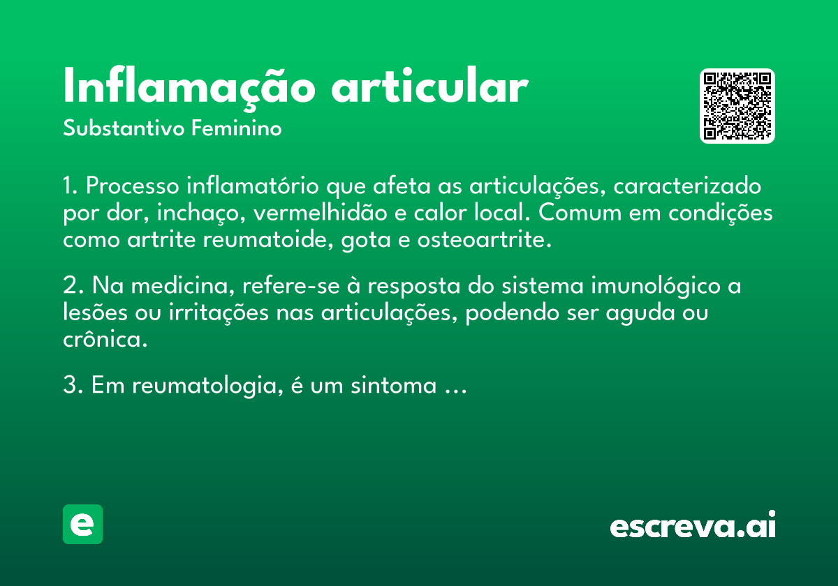 inflamação articular