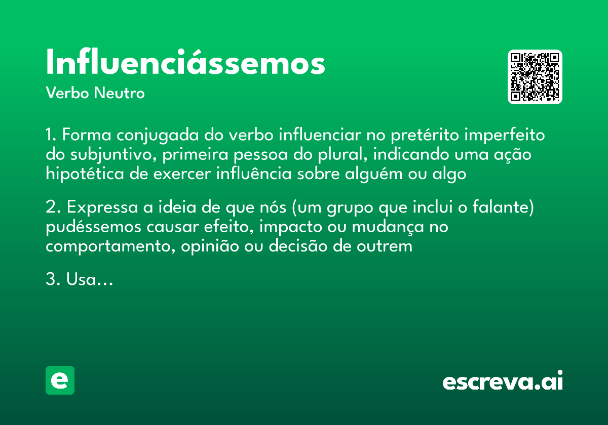 influenciássemos