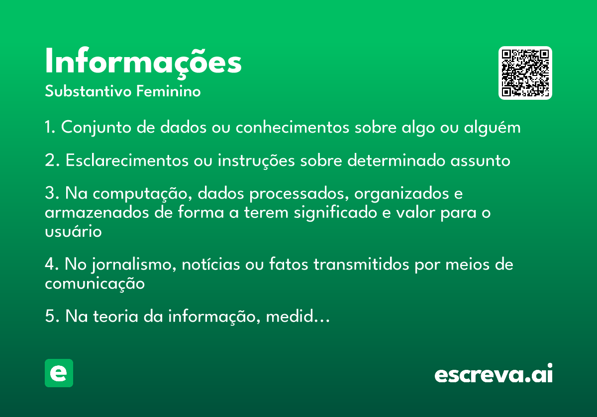 informações