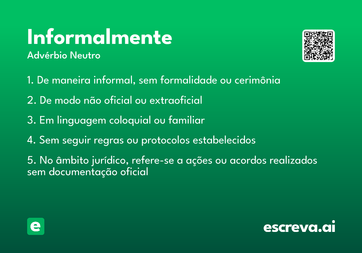 informalmente